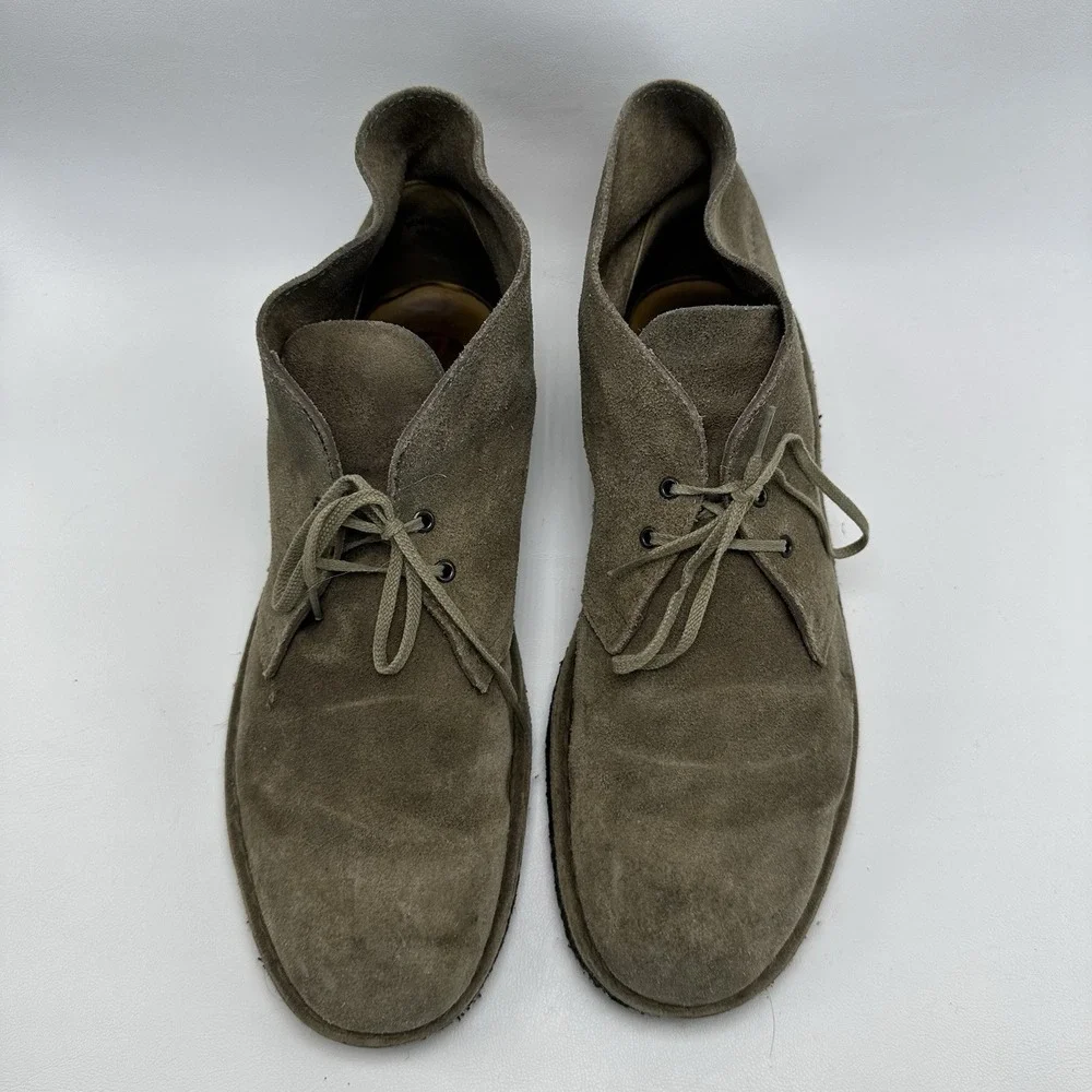 Clarks Originals Desert Chukka Leather Boots Ankle  US 10.5 M Natural Crepe Sole